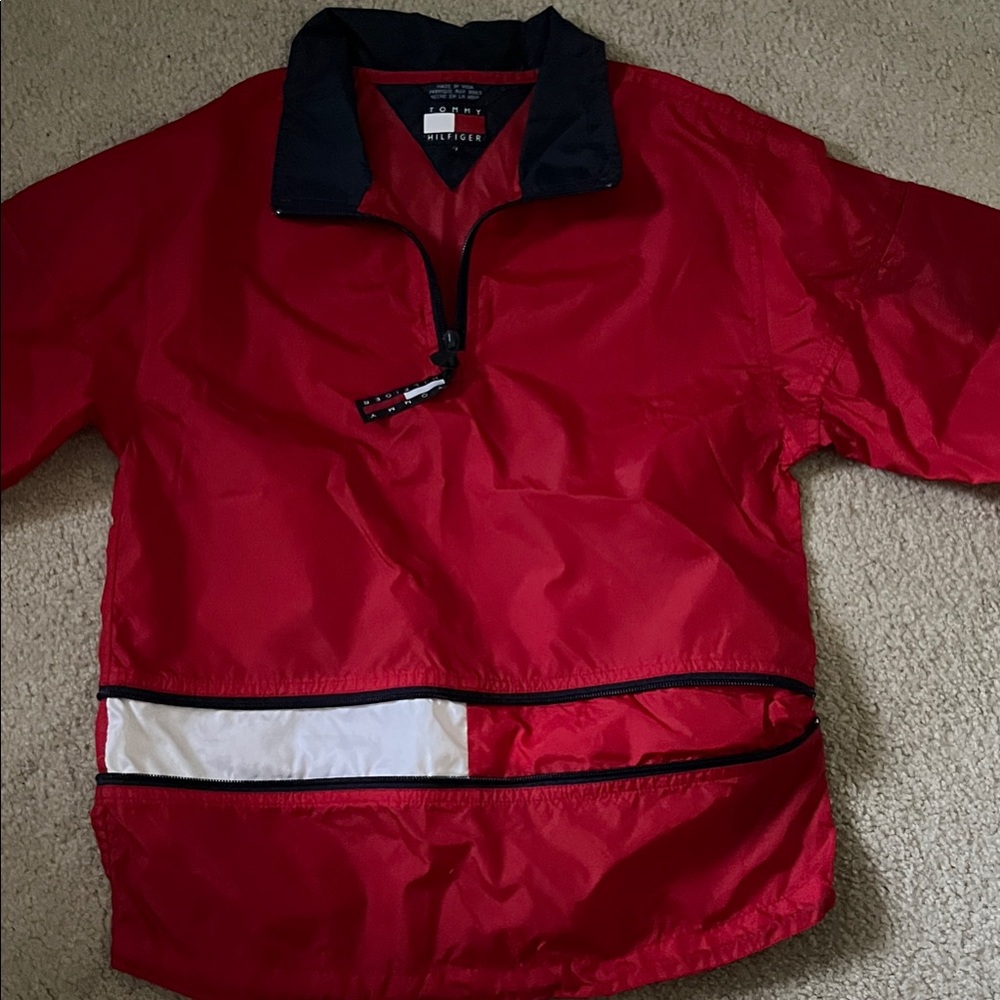 **Never Worn** Tommy Hilfiger Kids Red and Navy Windbreaker
